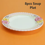 Studio Round 64pcs Melamine Dinner Set ( 8-Person Serving )