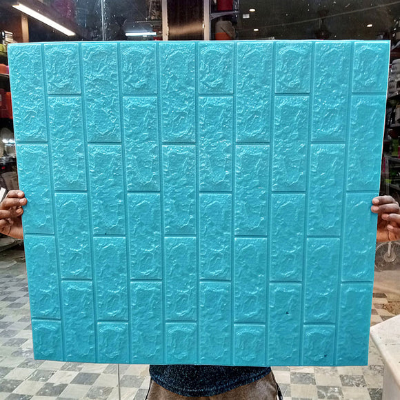 Sticky Self-Adhesive 3D Brick Design Wallpaper Sheet ( 2.5-feet X 2.5-Feet )