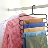 Pack Of 2pcs Multi-Purpose 5-Layer Plastic Scarf & Dupata Organizing Hanger ( Random Colors )