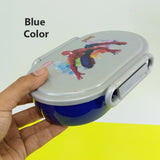 Bright Flat Style Kids' Plastic Lunch Box With Partition Lid ( Random Colors Will Be Sent )
