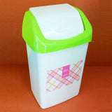 Appollo Fresh Hut Medium-Size Plastic Dust Bin With Cover ( Random Colors Will Be Sent )