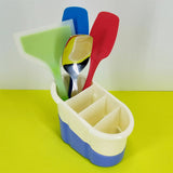 Appollo Tulip 4-Partition Multi-Purpose Cutlery Holder & Organizer (Random Colors Will Be Sent )