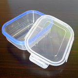 Bright Novetta Plastic Square Air-Tight 3pcs Bowl Food Container Set ( Random Colors Will Be Sent)