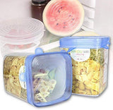 Color Pack Of 6pcs Stretchable Silicon Rubber Food Container Sealing Lid (Random Colors Will Be Sent)