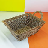 Antique Crafted Rectangle Medium Size Multipurpose Fruit Basket