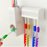 Toothpaste Dispenser Automatic Toothpaste Squeezer and Holder Set Double Tape Wall Mount Sticky