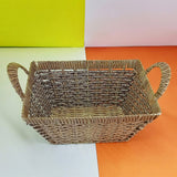 Antique Crafted Rectangle Medium Size Multipurpose Fruit Basket