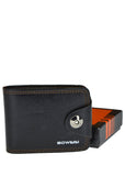 Balisi Front Button Leather Wallet For Men