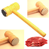 Two Side Wooden Meat Hammer Tenderizer With Steel Fronts