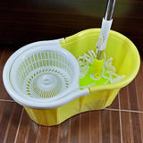 360' Degree Spin Mop With Bucket & One Free Extra Refill ( Mix Random Colors)