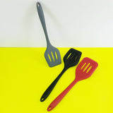 Full Silicon Flat Shape Kitchen Spatula ( Mix Random Colors)