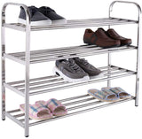 Stainless Steel 4-Layer Imported Quality Shoes Rack
