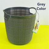 Kiwi Jute Style Round Multi-Purpose Medium-Size Plastic Storage Basket