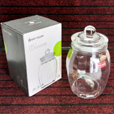 Deli 1200ml Medium Size Glass Jar With Glass Air-Tight Cap