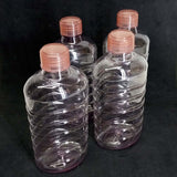 Surprise Pack Of 4pcs Plastic 1-Litre Fridge Water Bottle ( Random Colors Will Be Sent )