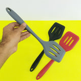 Full Silicon Flat Shape Kitchen Spatula ( Mix Random Colors)