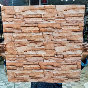Sticky Self-Adhesive 3D Tile Design Wallpaper Sheet ( 2-feet X 2-Feet )