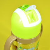 Bear Baby Plastic 300ml Bottle With Nipple Straw