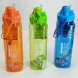 Beli Flex Dual Nozzle 650ml Transparent Plastic Water Bottle ( Random Colors Will Be Sent)