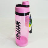 Bright Active Sport 600ml Transparent Plastic Water Bottle