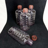 Surprise Pack Of 4pcs Plastic 1-Litre Fridge Water Bottle ( Random Colors Will Be Sent )