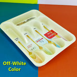 Mustang Plastic Cutlery Spoon Set Organizing Drawer Storage Tray ( Random Colors Will Be Sent)