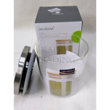 Delisoga 685ml Small Size Glass Jar With Steel Top Air-Tight Cap