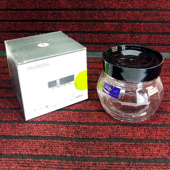 Deli 500ml Small Size Glass Jar With Plastic Cap