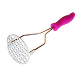 Metal 10 inches Vegetables & Potatoes Masher ( Random Colors Will Be Sent)