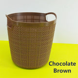 Kiwi Jute Style Round Multi-Purpose Medium-Size Plastic Storage Basket