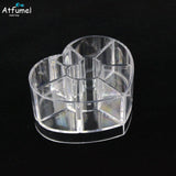 Heart Shape Acrylic Small-Size Lipstick Holder Cosmetics Organizer