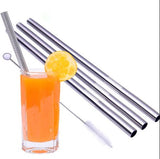 Pack Of 4pcs Re-Usable Stainless Steel Drinking Party Straws