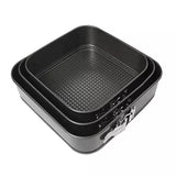 Set of 3pcs Square Non Stick Cake Baking Mold With Removable Bottom