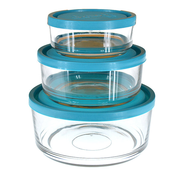 Aban Kaveh 3pcs Air-Tight Glass Food Storage Bowl Set
