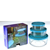 Aban Kaveh 3pcs Air-Tight Glass Food Storage Bowl Set