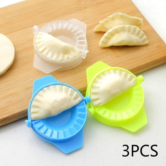 3pcs Multi-Color Plastic Dumpling / Samosa Making Mold