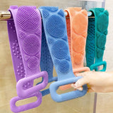 Bath Shower Silicone Body Brush Belt ( Blue Color )