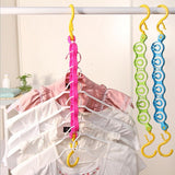 6-Hole Plastic Scarf & Dupata Hanger Holder & Organizer ( Random Colors )