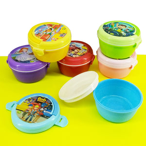Appollo Kids Bunny Round School Plastic Tiffin & Lunch-Box ( Random Colors Will Be Sent)