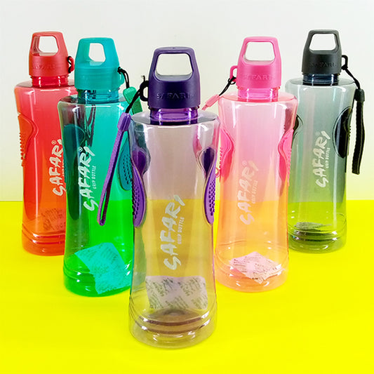Safari Grip 550ml Plastic Water Bottle ( Random Colors Will Be Sent)