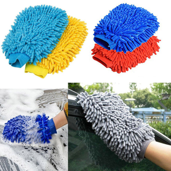 Microfiber Super Absorbent Washing & Cleaning Glove ( Random Colors )