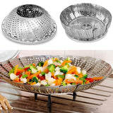 Foldable & Adjustable Stainless Steel Steamer Cooking Basket
