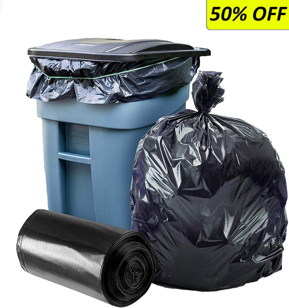 Disposable Black Garbage Bags Shopper 20pcs Roll Large-Size ( 20 X 30 ) inches