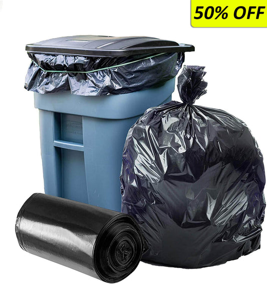 Disposable Black Garbage Bags Shopper 35pcs Roll( 18 X 24 ) inches