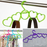 5-in-One Heart Shape Scarf & Dupata Hanger Holder & Organizer ( Random Colors )