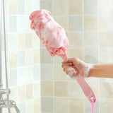 Long Handle Shower Body & Back Cleaning Mesh (Random Color)