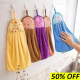 Hanging Cotton Kitchen Water Absorbing Hand Cleaning Towel ( Random Colors )