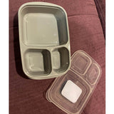 Maxware Meal-it 1000ml 3-Partition Plastic Lunchbox For Office, School & College ( Random Colors )