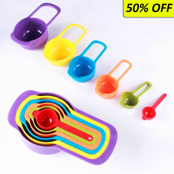 Pack Of 6pcs Multi-Color Measuring Plastic Spoon