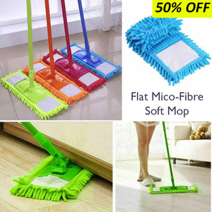 Soft Microfiber Super-Absorbent Easy Flat Mop ( Random Colors )
